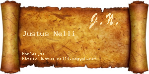 Justus Nelli névjegykártya